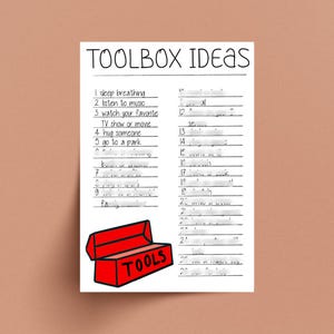 Coping Skills Toolbox – Printable Therapy Resource for Kids and Teens - Counseling and Emotional Needs