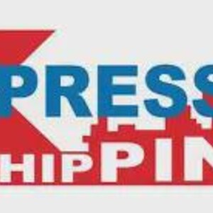 May include: A logo with the word "PRESS" in blue and "SHIPPING" in red, with a red "X" shape on the left. The text is set against a light gray background. The word "PRESS" is above the word "SHIPPING".