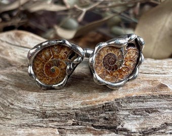Ammonite Fossil Cufflinks