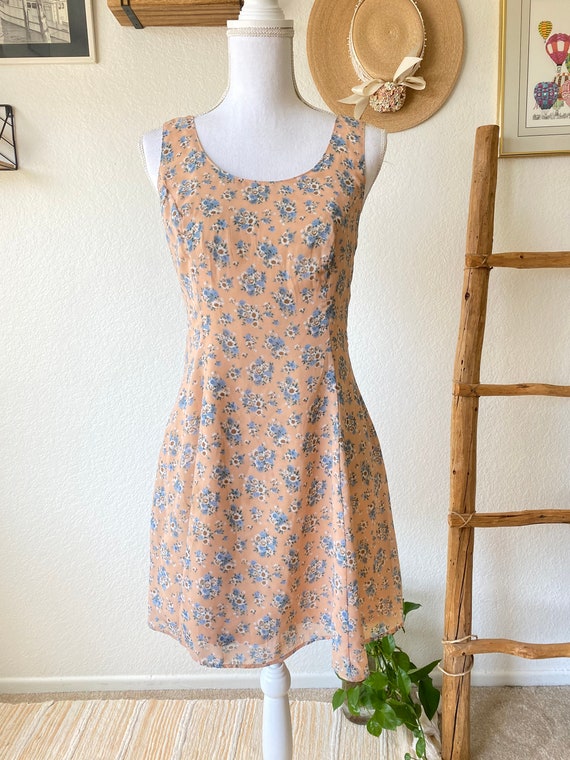 Vintage 1990’s floral dress /pink floral dress/ mi