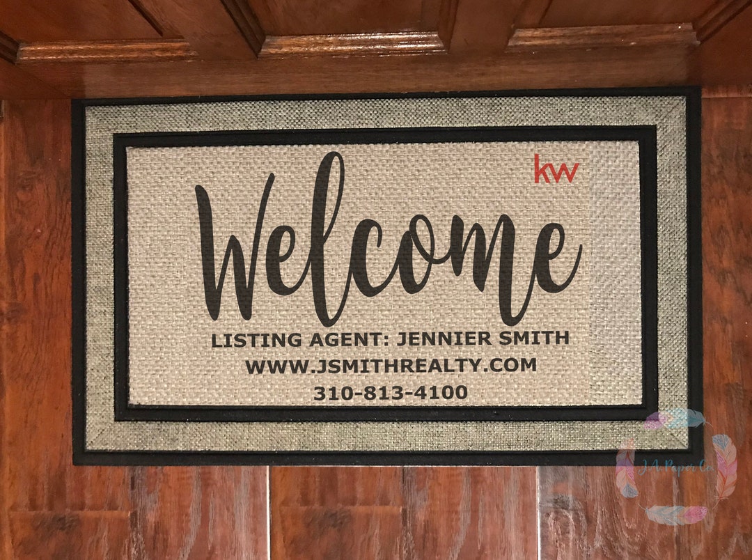 Real Estate Mat, Real Estate Agent Gift, Open House, Custom