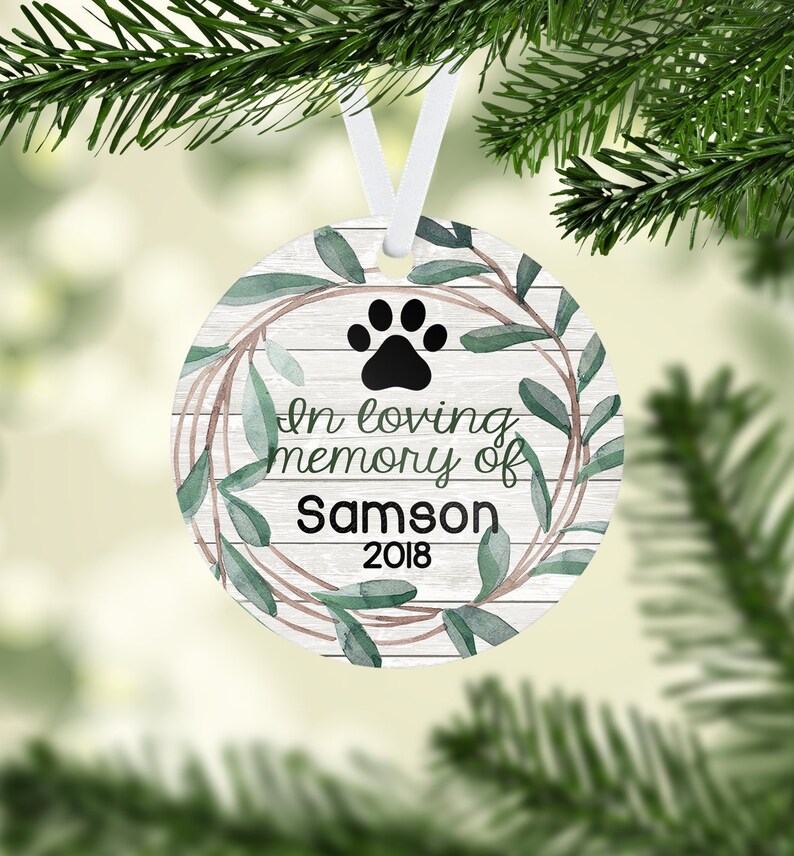 Pet Memorial Christmas Ornament Pet Ornament Deceased Pet Etsy