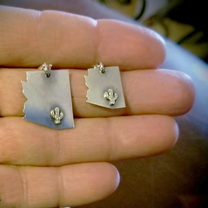 Sterling Arizona Necklace Tucson AZ Pendant & Chain Silver Etsy