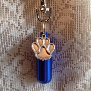 DOG Loss, Cremation Jewelry, Pet loss, Cremation Urn, Memorial Purse clip, Necklace for ashes, Keepsake Keychain, pet loss, Sympathy gift image 1