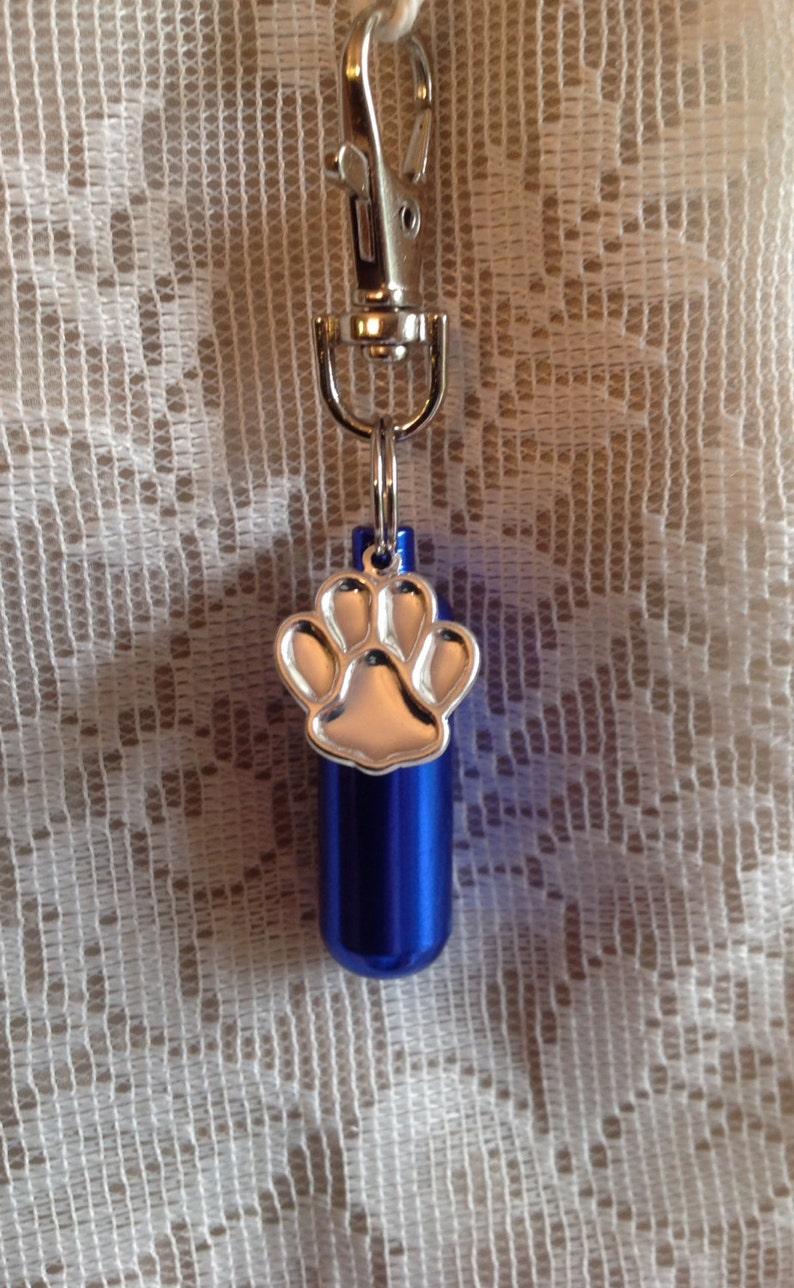 DOG Loss, Cremation Jewelry, Pet loss, Cremation Urn, Memorial Purse clip, Necklace for ashes, Keepsake Keychain, pet loss, Sympathy gift image 1