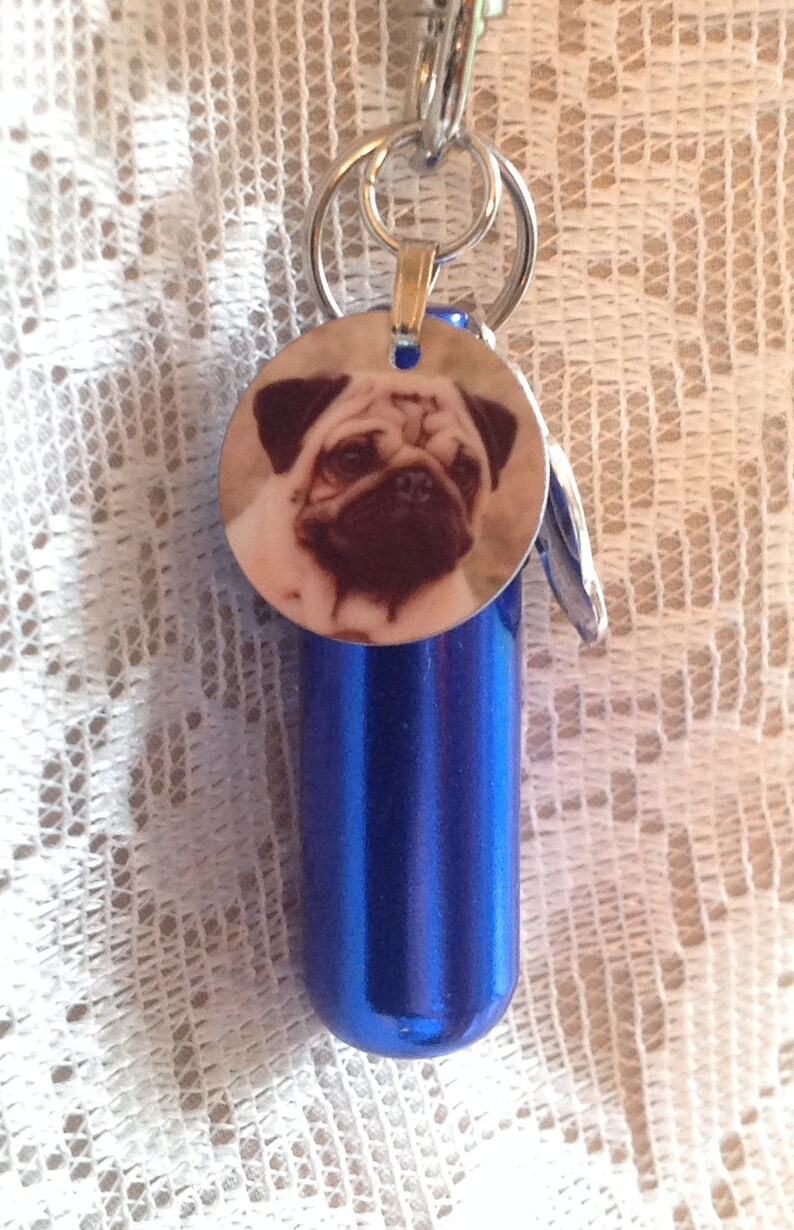 DOG Loss, Cremation Jewelry, Pet loss, Cremation Urn, Memorial Purse clip, Necklace for ashes, Keepsake Keychain, pet loss, Sympathy gift image 2