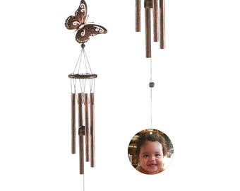 Personalized Wind Chime, Custom Wind Chime, Butterfly Wind Chime, Gift for Grandma, Nana, windchime, Mom, Sister, Memorial Gift, Sympathy