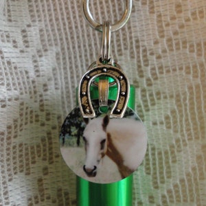HORSE TAIL Memorial Jewelry, Pet, Cremation Urn, Add-a-Photo, *BONUS* Purse clip, Necklace, & Keychain