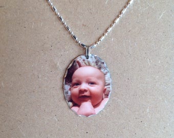 Photo Necklace, Gift for Mother's Day, Custom Photo Jewelry, Photo Pendant, Baby Photo Necklace, Personalized necklace, Pet Necklace