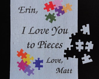 Personalized PUZZLE, Personalised Puzzle, Custom made 7 1/2" x 9 1/2" Great Gift!!!! One -of-a-kind, Add-a-name