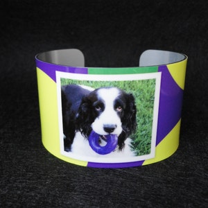 Photo Bracelet, Photo Bangle Bracelet, Personalized Bracelet, Custom Photo Jewelry, Photo Cuff Bracelet, Dog photo bracelet, Sympathy gift image 3