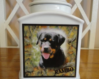 Dog Urn, Pet Urn, Memorial, Personalised Urn, Cat, Pet, Photo Urn, Sympathy, Personalized Urn