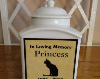 Cat Cremation Urn, Pet Cremation Urn, Photo Urn, Pet Memorial, Personalized Cat Urn, Dog Urn, Personalised Urn, Pet Loss