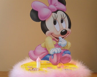 Baby Minnie Baby Shower Cake Topper o Decoración de mesa de fiesta