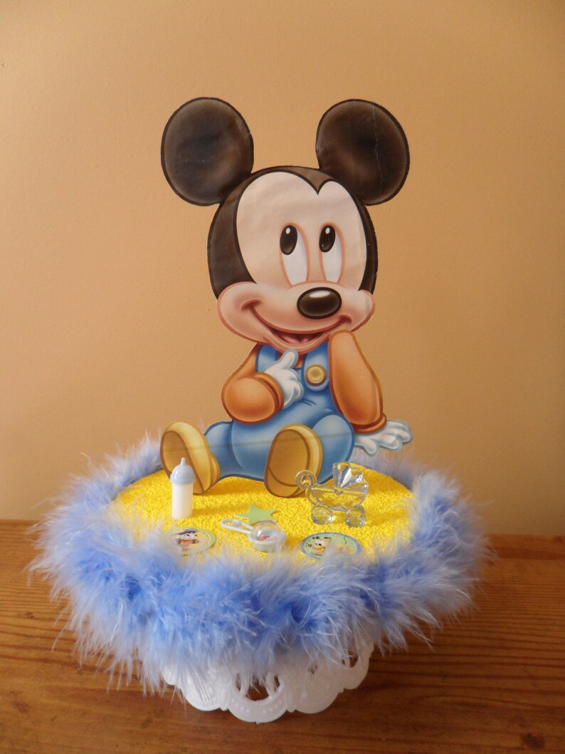 Baby Mickey Mouse Shower Cake Topper Table Decoration Centerpiece