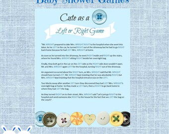 Left Right Baby Shower Game Printable Left or Right Storybook | Etsy
