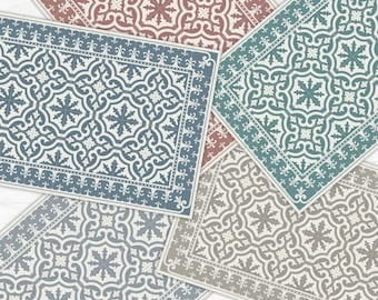 Vinyl tiles floor mat, Choose your mat color. Linoleum rug printed to order, Runner rug, kitchn mat, Area rug - vinyl Art Mat