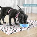 Dog placemat / pet mat. dog bowl Mat, Paws and bones illustration. Pet placemat, dog mat, Pet food mat. PVC placemat. product logo