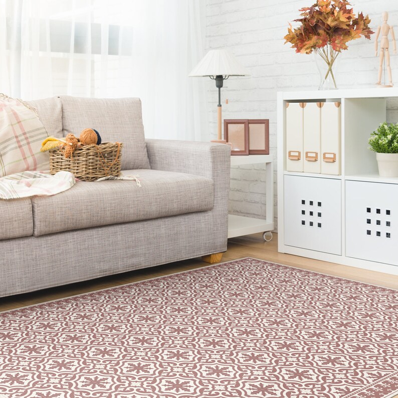 Terracotta Vinyl Floor Mat Kitchen Mat or Area Rug. Spanish Etsy