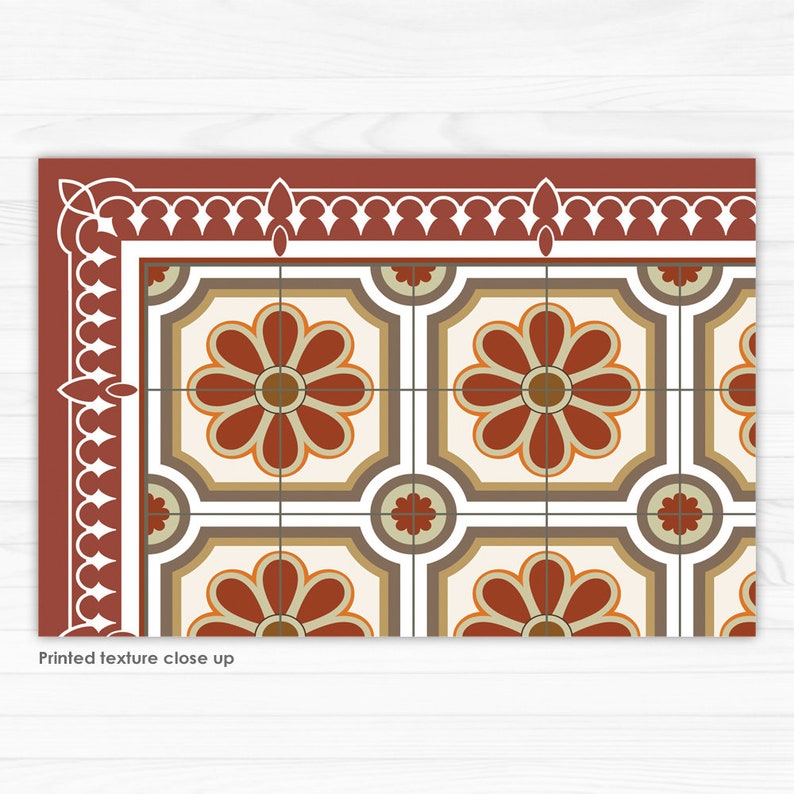 Red and Gold Table Runner. Printed Vinyl Runner PVC Table Etsy