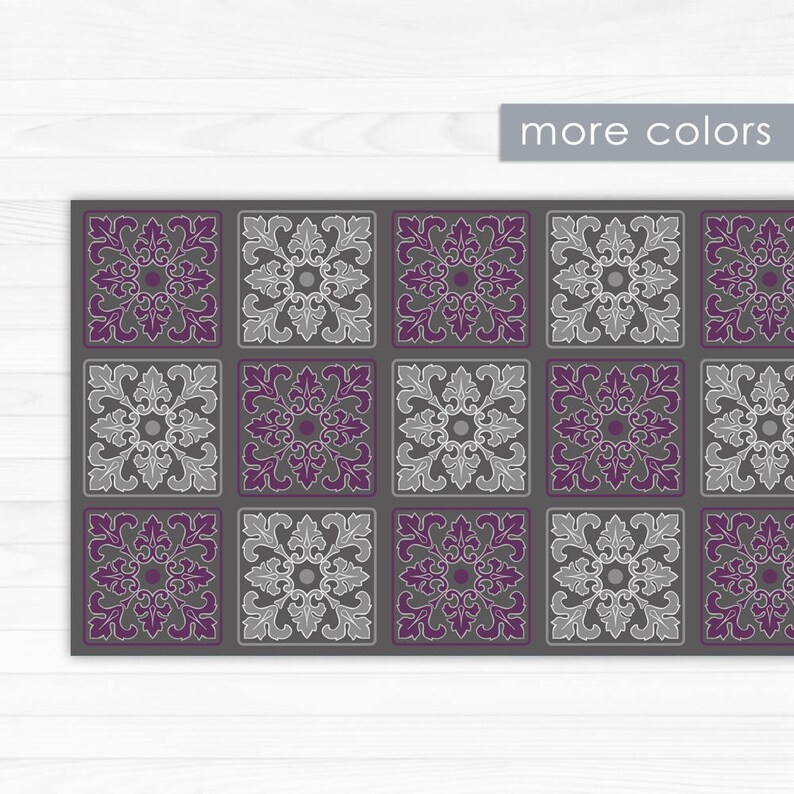 Area Rug In Purple And Grey Printed Pvc Art Mat This Carpet Image 0