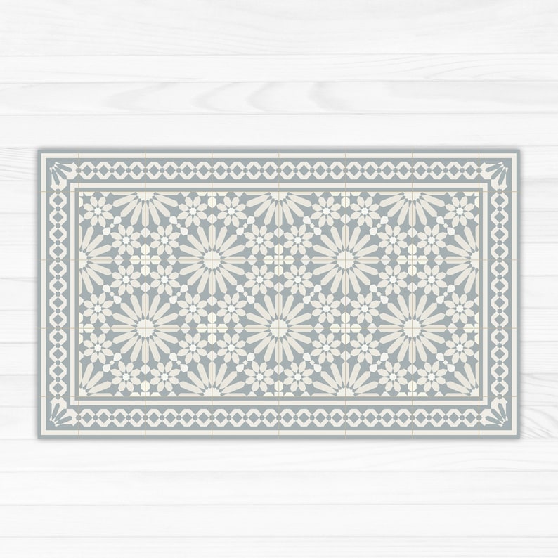 Kitchen Floor Mat With Gray Moroccan Tiles Deisgn. Kitchen Etsy
