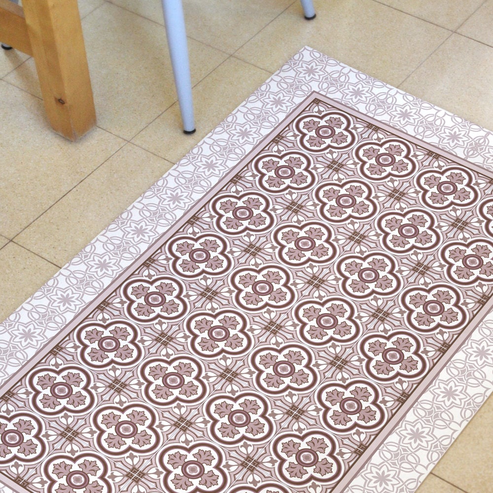 Floor & Rugs Pink Marble Natural Vinyl Mat PVC Mat Kitchen Mats For