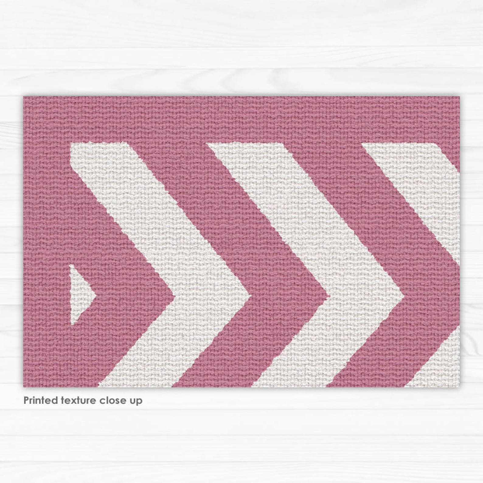 Pink Chevron Area Rug, Printed Linoleum Rug, Vinyl Mat. Art Mat With ...