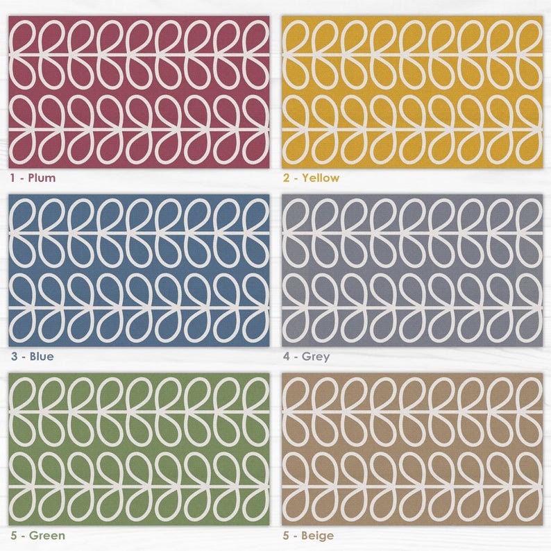 Vinyl Runner Rug With Yellow Leaves. Vinyl Hallway Rug With a Etsy