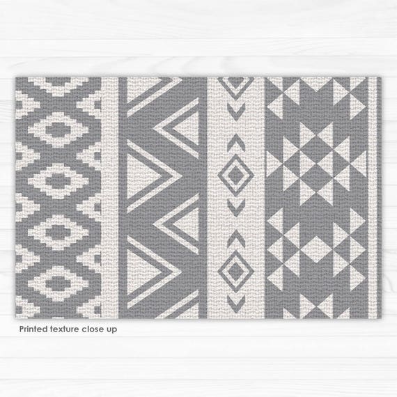 Custom Vinyl Mats - Gray Natural Persian Vinyl Mat – BSEID