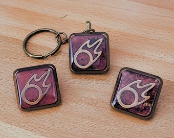 Pin's Final Fantasy XIV - Black Mage - Épinglette De Job - Neuf