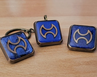FFXIV Warrior Job Icon Resin Pins and Keychains