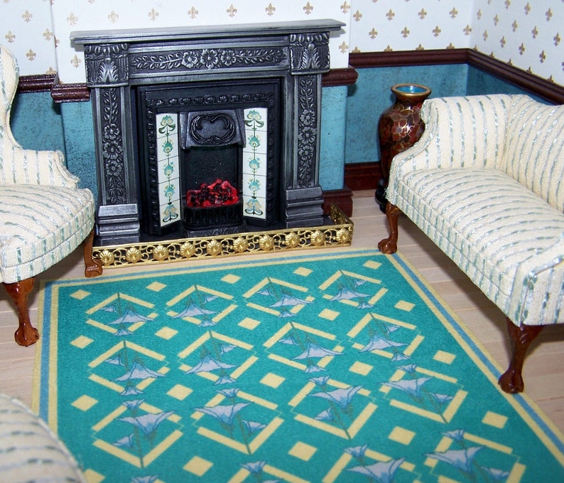 Art Nouveau Miniature Dollhouse Doll House Picture