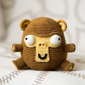 amigurumi monkey crochet pattern AradiyaToys amigurumi tutorial PDF file animals crochet patterns digital DIY easy handmade fast tutorial
