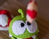 Crochet Pattern of Om Nom from "Cut the Rope" (Amigurumi tutorial PDF file)