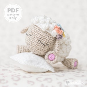 Crochet lamb pattern SHELBY animals amigurumi PDF sheep lamb image 1