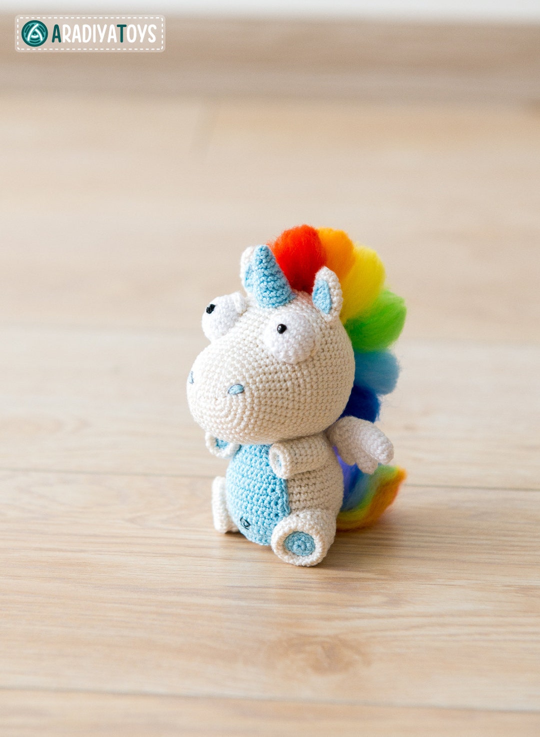 Patrón en crochet de Corki el Unicornio de AradiyaToys Etsy España