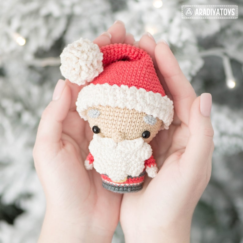 Christmas Ornaments Crochet Pattern Mini Amigurumi Set Santa Penguin Snowman Christmas Tree Xmas Decorations AradiyaToys Tutorial PDF file image 8