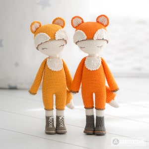 Friendy Laura the Fox from AradiyaToys Friendies collection / doll crochet pattern by AradiyaToys Amigurumi tutorial PDF file image 10