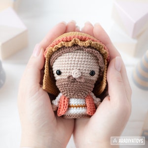 Nativity Crochet Pattern Set Christmas Mini Amigurumi Mary, Joseph, Baby Jesus, Sheep Nativity Scene DIY AradiyaToys Tutorial PDF file image 7