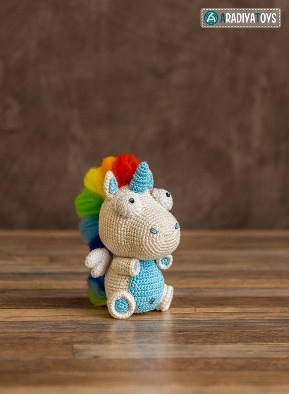 Patrón en crochet de Corki el Unicornio de AradiyaToys Etsy España
