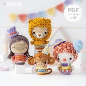 CIRCUS Crochet Pattern by AradiyaToys Amigurumi Tutorial How To Bundle Digital Handmade Easy Fast DIY Projects Miniature Mini (PDF file)