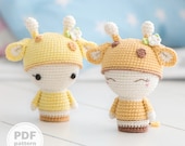 Amigurumi Giraffe Doll Crochet Pattern: Mini Sonya (PDF) by AradiyaToys (Olka Novytska)