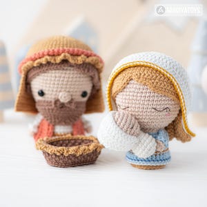 4-in-1 Nativity Crochet Pattern Set Mary Baby Jesus Joseph Stable DIY ...