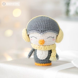 Christmas Ornaments Crochet Pattern Mini Amigurumi Set Santa Penguin Snowman Christmas Tree Xmas Decorations AradiyaToys Tutorial PDF file image 6