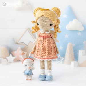 Crochet Doll Pattern for Friendy Leah the Angel Amigurumi Doll Pattern PDF File Tutorial Amigurumi Crochet Doll Lesson Digital Download image 3