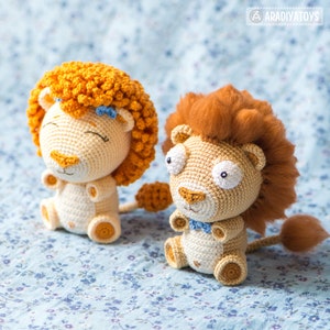 Crochet Pattern of Lion Cubs Bobby and Lily from AradiyaToys Design Amigurumi tutorial PDF file / lion crochet pattern by AradiyaToys image 6