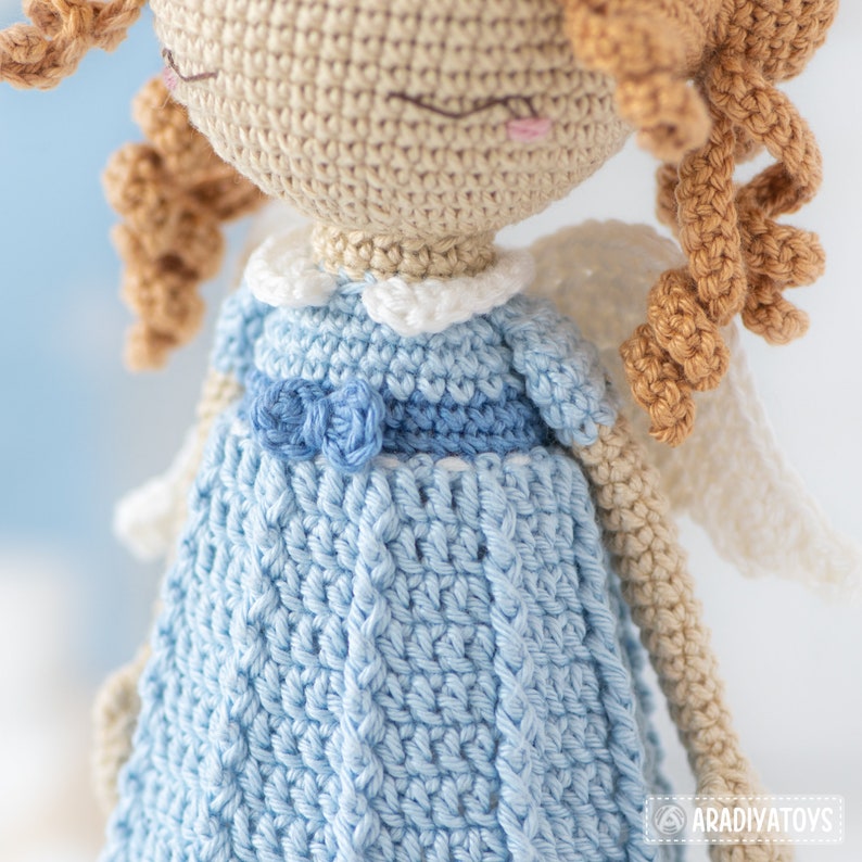 Crochet Doll Pattern for Friendy Leah the Angel Amigurumi Doll Pattern PDF File Tutorial Amigurumi Crochet Doll Lesson Digital Download image 7