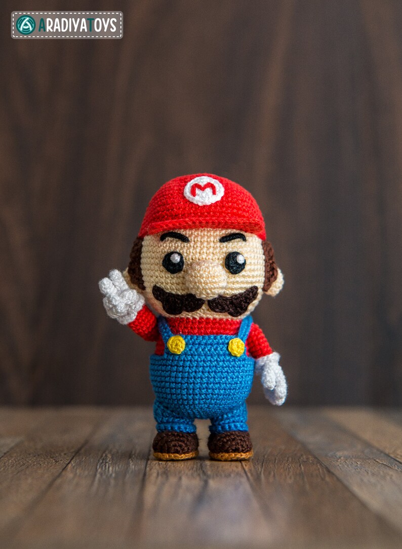 Crochet Pattern of Mario from Super Mario Bros. Etsy