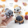 baby spider crochet pattern halloween amigurumi tutorial AradiyaToys mini kingdom crochet tarantula DIY file handmade PDF amigurumi pattern